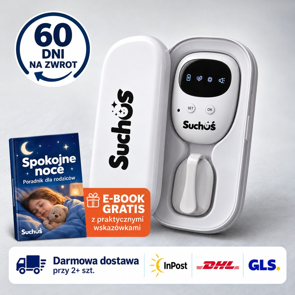 Suchuś PRO bezprzewodowy w etui – 60 dni na zwrot, e-book gratis, darmowa dostawa